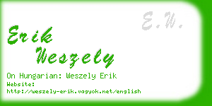 erik weszely business card